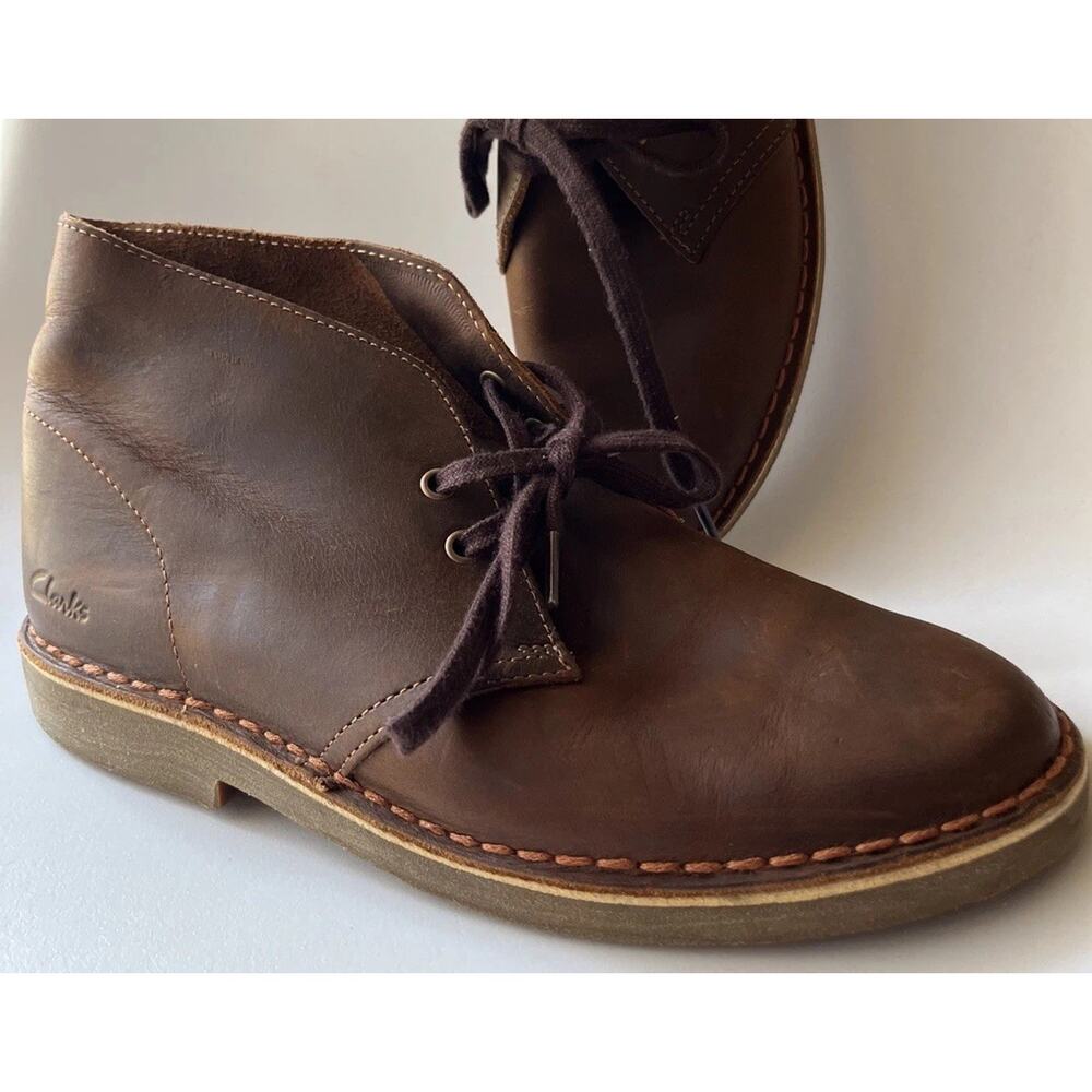 Clarks Desert Boot Women's US 9 Brown Leather Round Toe Ankle